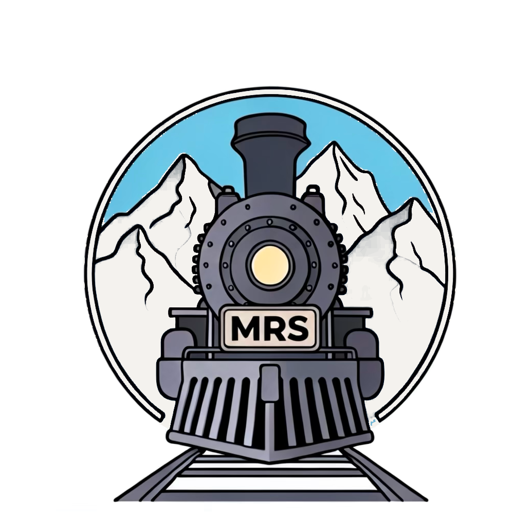 The illustrated mark with the name, white lettering